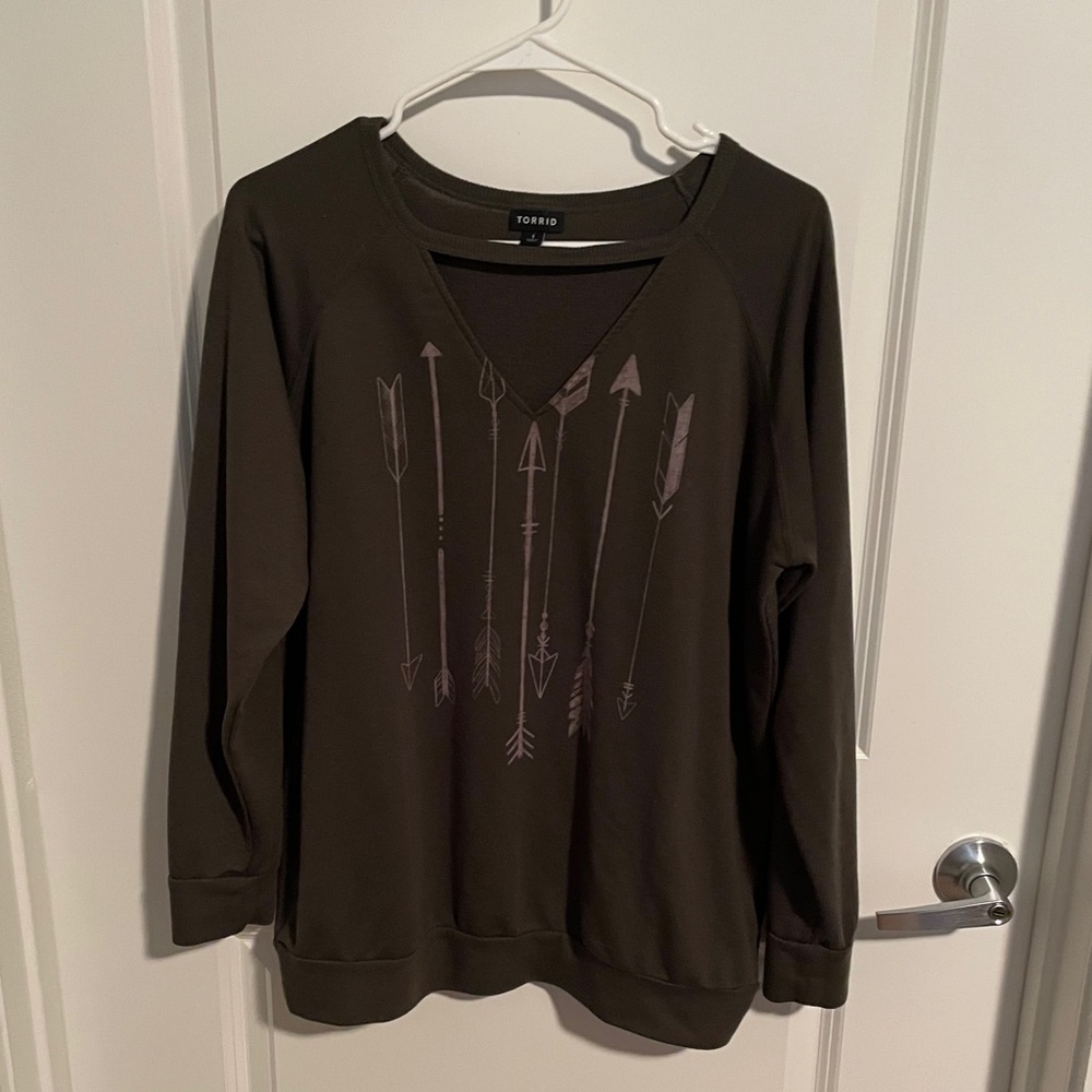 Torrid long sleeve arrow top